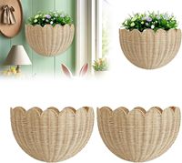 Panier mural en rotin durable, style vintage oriental, écologique et durable, fabriqué au Vietnam – Idéal pour la décoration de Pâques – Vente chaude