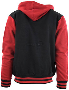 Chaqueta universitaria de béisbol de lana para hombre XL personalizable, cuello levantado de cuerpo negro, Bordado de lana de algodón ligero para invierno, servicio OEM - Product Image 6