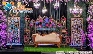 Diseño exclusivo Escenario DE BODA Monet Marco de diseñador de metal Monet Marco para escenario de boda Último Loto de metal para escenario de recepción - Product Image 2
