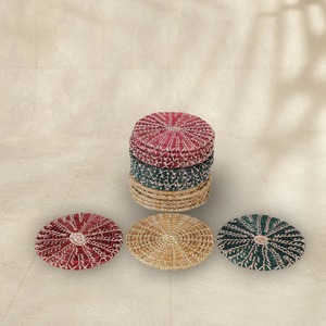 Posavasos planos de algas marinas hechos a mano Juego de 4 productos ecológicos Hecho en Vietnam Decoración de mesa al por mayor - Product Image 2