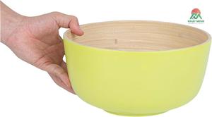 ชามสลัดไม้ไผ่ Bambuddha ขนาด 25 ออนซ์ แบบกลาง, ชามสลัดทรงกลมแบบหนา 1 ใบ - ภาชนะเสิร์ฟไม้ไผ่ที่ยั่งยืน นำกลับมาใช้ใหม่ได้ เป็นมิตรต่อสิ่งแวดล้อม - Product Image 3