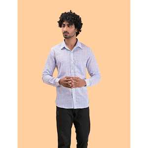 Chemises habillées en coton imprimé pour hommes, manches longues, tissu popeline respirant, motif à pois, taille XL, ODM OES - Product Image 1