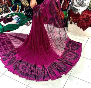 Thoub soudanais de vente chaude tissu en mousseline de soie multicolore tissu en mousseline de polyester fabricant en gros - Product Image 5