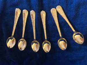 Cuchara de boda de acero inoxidable de color dorado con mango de diseñador de la India, ideal para utensilios de cocina, juego de postres de hotel y restaurante - Product Image 4