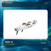 Planche de surf électrique UNPLUGLIFE RIDE 10, 10 kW, en fibre de verre, avec batterie de 5,4 kWh, pour l'entraînement