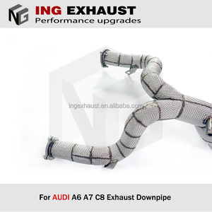 Producto de descuento para Audi A6 A7 C8, tubería de bajada 2019 + 3,0 T de acero inoxidable con sistema de escape catalítico de alto flujo - Product Image 5