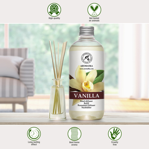 Recharge Liquide pour Diffuseur d'Arômes Aromatika Vanille 500ml – Huile Parfumée Longue Durée pour Diffuseur à Bâtonnets et Désodorisant d'Ambiance - Product Image 3