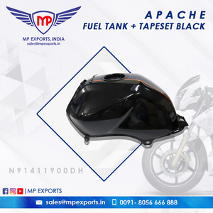 Réservoir de carburant de qualité fiable noir pour TVS Apache RTR 2W pièces de rechange disponibles à la vente au meilleur prix vers la Tanzanie - Product Image 2
