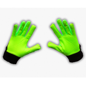 ถุงมือซอฟต์บอลทำจากหนังแบบสั้นสีเขียวนีออนสำหรับตีเบสบอลถุงมือบอลระบายอากาศน้ำหนักเบา - Product Image 2