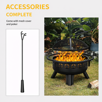 Brasero moderne en acier à bois avec grille de cuisson pivotante pour extérieur, jardin, camping et barbecue