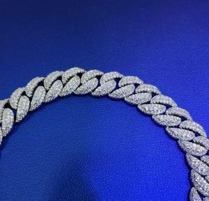 925 <b>Silver</b> Gold Men's Hip Hop Iced <b>Cross</b> Custom Cuban Link Moissanite Diamond <b>Bracelet</b> Luxury Party Gift Jewelry - Product Image 4