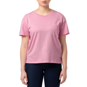 เสื้อยืดโอเวอร์ไซส์ผ้าฝ้ายหนาสำหรับผู้หญิง250 GSM & 300ป้องกันการเกิดขนและเป็นมิตรกับสิ่งแวดล้อมพร้อมกระเป๋าหน้าอก - Product Image 1