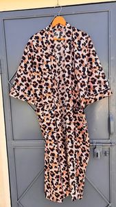 ชุดนอนกิโมโนทำมือสำหรับผู้หญิงชุดกิโมโนพิมพ์ลายเสือชุดผ้าฝ้ายอินเดียกิโมโนญี่ปุ่นชุดคลุมสำหรับเพื่อนเจ้าสาวขนาดเดียว - Product Image 5