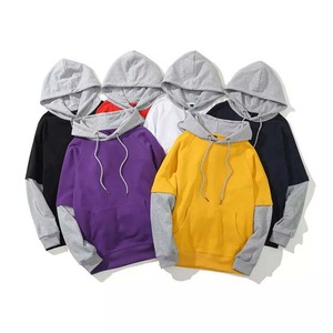 Sweat à capuche pull-over pour hommes 100% Coton, grammage lourd, uni, personnalisable avec logo brodé, hiver, décontracté, basique, prix abordable, vente en gros - Product Image 6