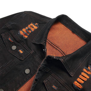 Chaqueta vaquera cálida de invierno para hombre, prendas de vestir informales para adultos, chaqueta de invierno de talla grande con cuello vuelto y estilo acanalado - Product Image 3