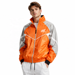 <b>Men's</b> Track <b>Jackets</b> Lightweight Full Zip Color Block Windbreaker Casual Outdoor Custom Logo Bulk Wholesale Supply <b>Men's</b> <b>Jackets</b> - Product Image 1