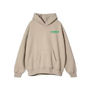 เสื้อฮู้ดดี้คุณภาพสูงแบบสั่งทำพิเศษ ผ้าเฟรนช์เทอร์รี่ โพลีเอสเตอร์/คอตตอน 370GSM ทรงไหล่ตก แห้งเร็ว ระบายอากาศได้ดี สีพื้น ปรับแต่งได้ - Product Image 5