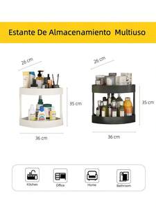 Mensola angolare da bagno multiuso a 4 livelli, ideale per piccoli spazi, organizzatore per la camera da letto e l'ufficio - Product Image 5