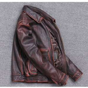 สินค้ามาใหม่ เสื้อแจ็คเก็ตหนังผู้ชายแฟชั่นทันสมัย สไตล์สตรีท  ผ้าแคนวาสสีดำ  ระบายอากาศได้ดี กันลม  แบบสวมใส่สบาย  ดีไซน์เก๋ไก๋ - Product Image 6