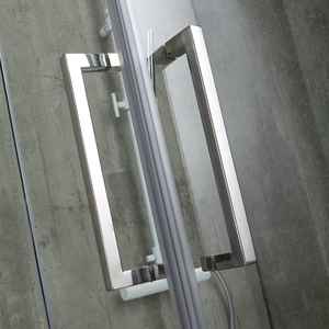 Box Doccia Semicircolare 90x90mm in Vetro Spessore 6mm Senza Telaio Design Leone Accessorio Bagno - Product Image 4