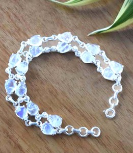 Larimar เครื่องประดับอัญมณี6x9มม. ปรับขนาดได้สร้อยข้อมือทองเหลืองชุบเงินหนามเตยชุดเครื่องประดับพิเศษสำหรับฤดูร้อนสำหรับวันเกิด - Product Image 3