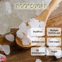HERJYI Sugar Rocks Refined Crystal Sugar (Cane Sugar)-ISO/HACCP/HALAL Certified 99% Purity 600g/3kg/20kg/30kg Bag Box Packaging