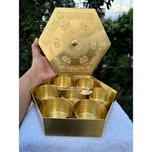 Assured quality golden metallic <b>boxes</b> durable and long-lasting, making it a cost-effective kitchen investment - Product Image 3