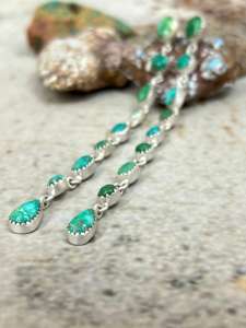 Pendientes de lágrima de variscita esmeralda de Plata de Ley 925, joyería de variscita Esmeralda Natural para mujer, uso diario y estilo de fiesta - Product Image 4