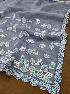 Bollywood Style Women's <strong>Designer</strong> Party Wear <strong>Saree</strong> Fancy Trending Organza Sequence Embroidery Work Silk <strong>Net</strong> Weddings Online - Product Image 5