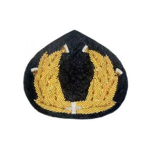 Custom Made Bullion Wire Small Size Embroidered <b>Badges</b> Sew on Hand Embroidered Low MOQ Patch for Sale - Product Image 5