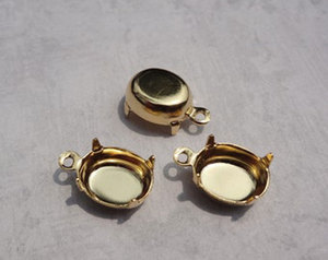 HARI OM CREATIONS High Quality 925 <b>Sterling</b> <b>Silver</b> 10K Gold Plated <b>Heart</b> Shape 10X12mm Pendant Connector Components Jewelry - Product Image 1