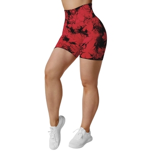 Shorts de sport taille haute en spandex et nylon, extensibles, respirants, flexibles, confortables pour le yoga et le fitness pour femmes - Product Image 6