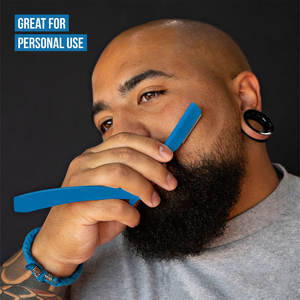 Maquinilla de afeitar con mango de plástico rojo de acero inoxidable de alta calidad, maquinilla de afeitar turca de peluquero profesional con logotipo personalizado para afeitar sostenible - Product Image 5