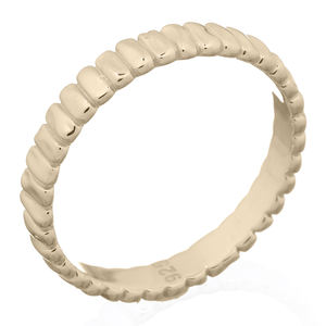 Anillo de Fiesta Moderno para Mujer, de Plata de Ley 925 con Revestimiento de Oro Amarillo - Product Image 1