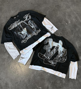 Guangzhou Shangshang personalizado de alta calidad DTG Print Streetwear para hombre de gran tamaño Boxy Fit gráfico 300gsm Camiseta de algodón para hombre - Product Image 5