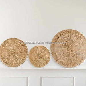 Décoration murale de salon, décoration bohème, suspension, plaque murale tissée à la main, suspension murale en jonc de mer, Art roi artisanat - Product Image 6