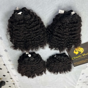 CDYHAIRVN Burmese Curly Bundles Black 8-40inch High Quality Machine Double Weft Raw Vietnamese Human Hair Bundle - Product Image 3