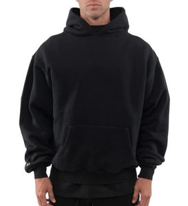 Ventes en gros de sweats à capuche unisexes personnalisés 430 Gsm, fermeture à boutons, col à capuche, coupe décontractée surdimensionnée, saison hivernale pour hommes - Product Image 4