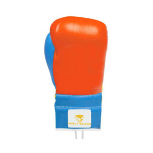 Gants de boxe professionnels avec logo personnalisé Conception à lacets à bas prix avec matériau en cuir PU - Product Image 2