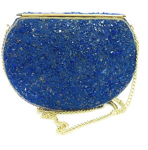 Pochette de soirée de luxe pour femmes faite à la main sur mesure sac en métal mosaïque sculpté avec chaîne motifs assortis AALIYAN IMPEX - Product Image 3