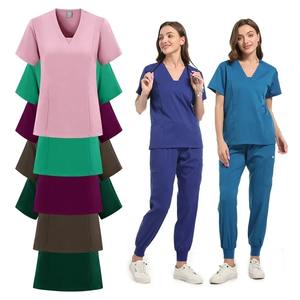 Bata de laboratorio sedosa para hospital de verano, bata de farmacia, abrigo de consulta antiestático, cintura con lengüeta, doble función para hombres y mujeres - Product Image 6