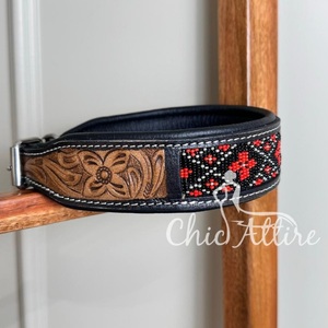 Collier de chiot en cuir véritable 100% gravé et rembourré, en acier inoxydable, avec boucle antirouille - Product Image 1