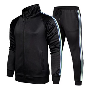 Survêtement décontracté en coton à capuche d'hiver avec logo personnalisé, patchs, vestes zippées pour hommes, survêtements de sport, jogging - Product Image 1