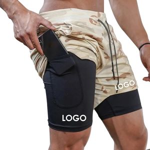 Short de fitness athlétique de compression personnalisé pour hommes Short de sport en maille pour la course à pied et l'entraînement Motif solide Écologique - Product Image 4