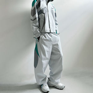 Windbreaker Tracksuit with Hood Jacket &Pants Set Custom Sportswear Outdoor Waterproof <b>Zip</b> <b>up</b> Reflective Nylon Tracksuit for Men - Product Image 2