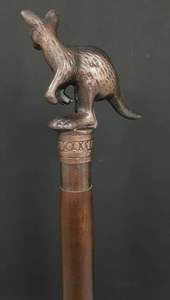 Bastón para caminar vintage, mango de canguro de latón, palo de madera, latón macizo, estilo hecho a mano, regalo de madera, Colección antigua - Product Image 6