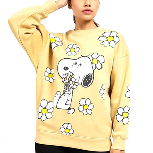 Sudadera de cuello redondo de lana para mujer con logotipo personalizado de tendencia para chicas, sudadera holgada de gran tamaño suave con capucha para hombre - Product Image 1