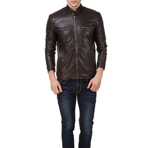 Veste en cuir d'agneau véritable pour homme de haute qualité, personnalisée, tendance, avec logo personnalisé, veste pour homme - Product Image 5