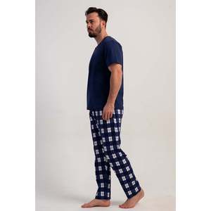 Conjunto de Pijama Corto con Cuello en V para Hombre CEPLI ERKEK P.SUPREM XXL - Azul Marino - Azul Marino - Product Image 4