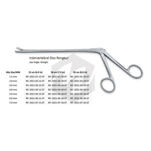 Disque intervertébral Rongeur Forceps Spinal Disc Rongeurs Angle de mâchoire Droit UP Ward et Down Ward Instruments médicaux de haute qualité - Product Image 6